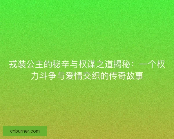 戎装公主的秘辛与权谋之道揭秘：一个权力斗争与爱情交织的传奇故事