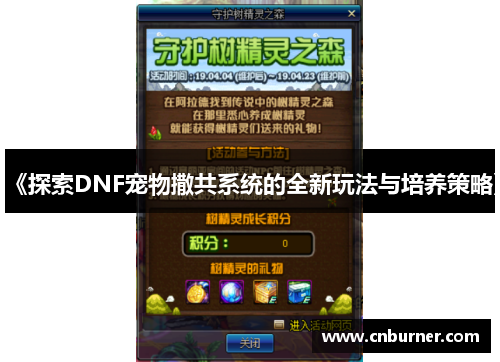 《探索DNF宠物撒共系统的全新玩法与培养策略》