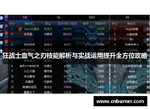 狂战士血气之刃技能解析与实战运用提升全方位攻略